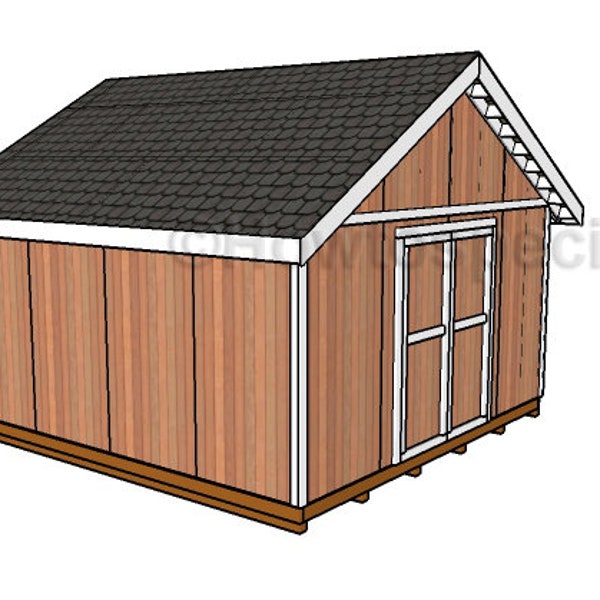 16x16 Gable Shed Plans