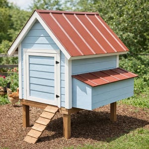 4x4 Gable Roof Chicken Coop Plans – Backyard Hen House (PDF Download)