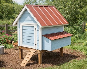4x4 Gable Roof Chicken Coop Plans – Backyard Hen House (PDF Download)