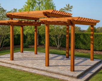 DIY Tiered Pergola Plans 10x20 – Multi-Level Backyard Shade (PDF Download)