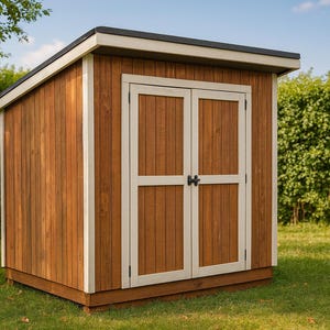 6x8 Lean to Shed Plans - PDF Download