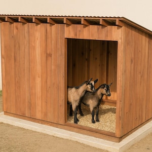DIY Goat Shed Plans – Free Small Barn Shelter, Outdoor Animal Housing, Farm Shed, Step by Step PDF Woodworking Project