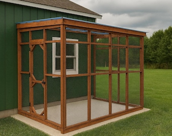 6x8 Lean to Attached Catio Plans - PDF Download
