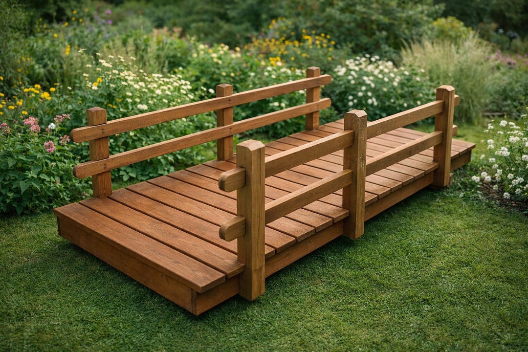 10 Ft Flat Garden Bridge Plans - PDF Download - Etsy