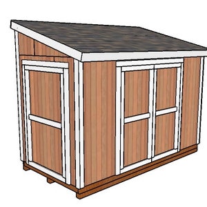 6x12 Lean to Shed Plans - DIY Woodworking Garden Shed Digital Plans