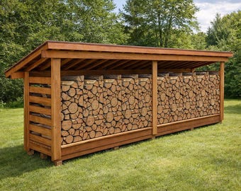 DIY 4x20 Firewood Shed Plans - PDF Download
