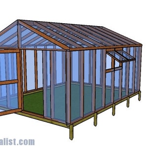 12x16 Garden Greenhouse Plans - PDF Download
