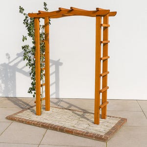 DIY Garden Arbor Plans – Outdoor Wooden Arch, Backyard Trellis, Pergola Style Entryway, Step by Step PDF Woodworking Project