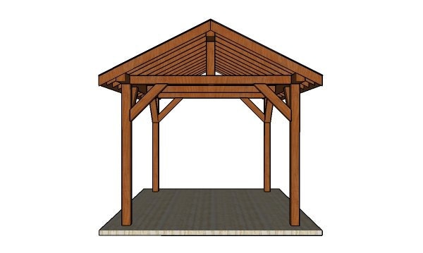 10x12 Wooden Gable Pavilion Plans - PDF Download - Etsy