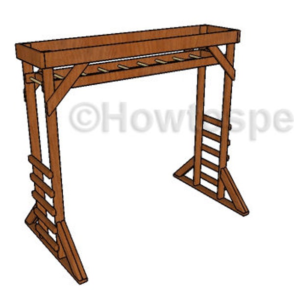 Wooden Monkey Bars Plans - PDF Download