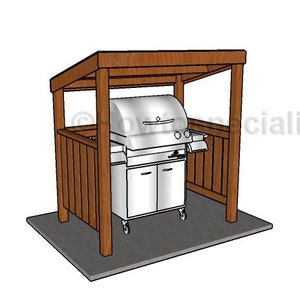 4x6 BBQ Grill Shelter Plans - DIY Step By Step Plans - PDF Download