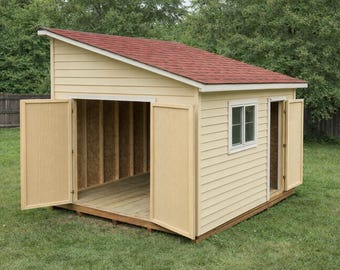 DIY 14x14 Lean to Shed Plans - PDF Download