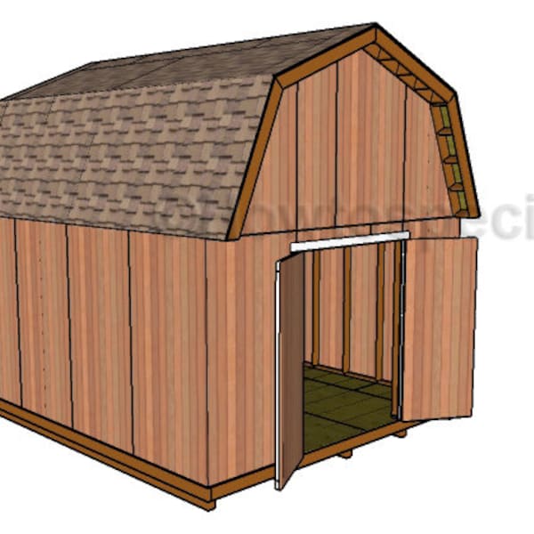 14x16 Gable Shed Plans