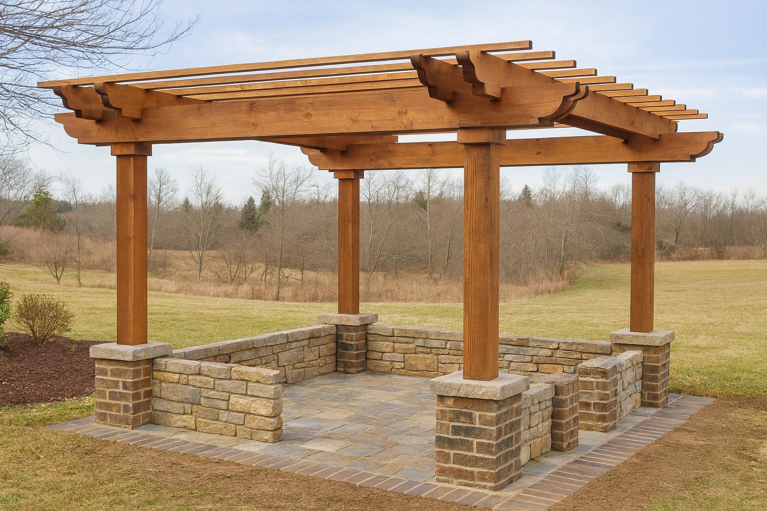 Plans de pergola DIY 8 x 10 - Plans de pergola en bois - Guide de pergola de jardin étape par étape - Téléchargement PDF