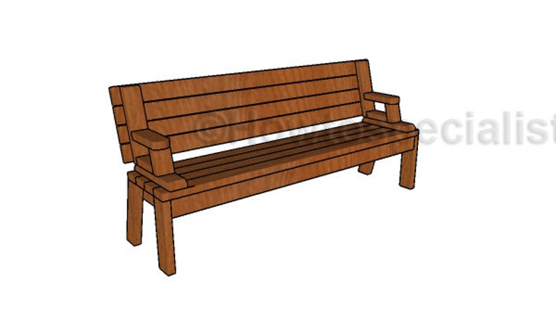 Pu&ograve; includere: Una panchina in legno con schienale e seduta a doghe e braccioli. La panchina &egrave; realizzata in legno marrone e ha un design semplice e robusto. &Egrave; adatta per l'uso all'aperto e misura circa 152 cm di lunghezza.