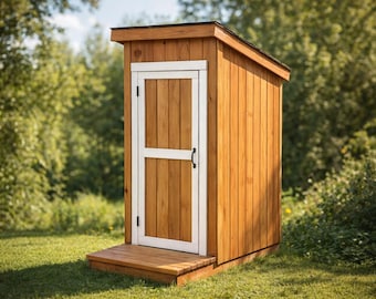 Wooden Outhouse Plans - DIY Outdoor Toilet Plans - PDF Download