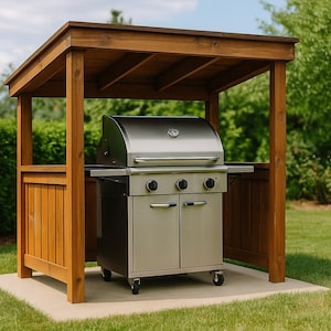 4x6 BBQ Grill Shelter Plans - DIY Step By Step Plans - PDF Download