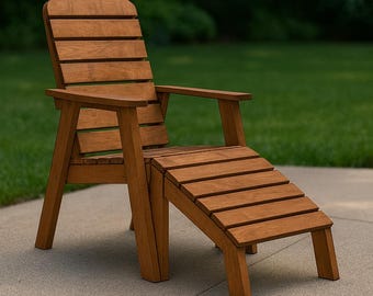 Planos de silla de jardín con reposapiés - Descargar PDF