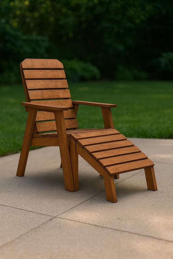 Garden Chair with Footrest Plans - PDF Download