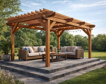 10x16 Free Standing Pergola - DIY Digital Pergola Plans - PDF Download