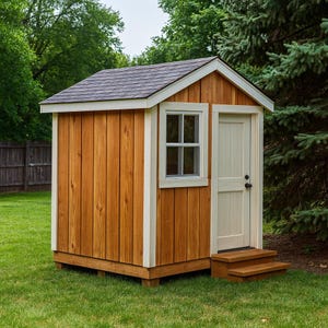 DIY 6x8 Small Garden Shed Plans - 6x8 Gable Backyard Shed Plans - Step by Step - PDF Download