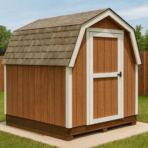 DIY 8x8 Barn Shed Plans - Small Gambrel Storage Shed Plans - Step by Step Guide - PDF Download