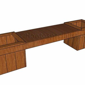 DIY Planter Bench Plans – Wooden Garden Bench, PDF Download - Etsy