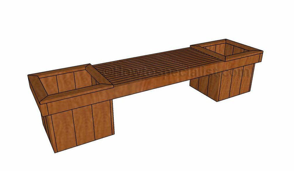 DIY Planter Bench Plans – Wooden Garden Bench, PDF Download - Etsy