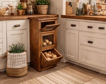 DIY Potato Bin Plans - Wood Vegetable Bins Plans - Vegetable Storage Ideas Plans - PDF Download