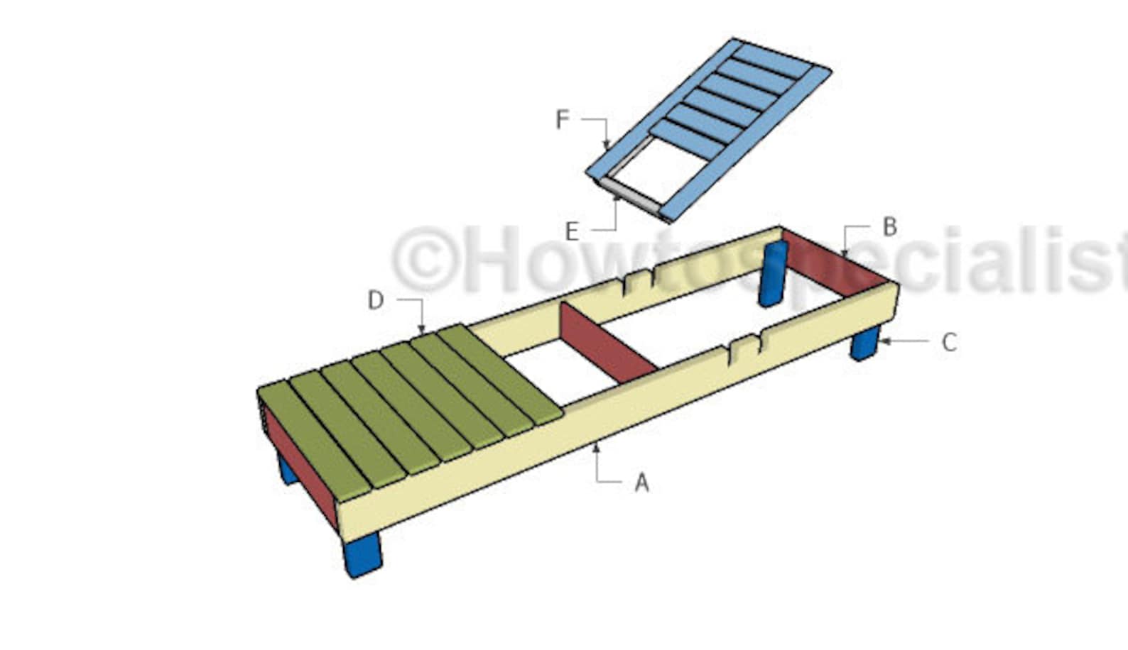 DIY Pool Chair / Beach Chaise Lounge Plans - Etsy