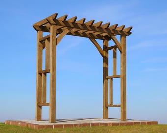 DIY Garden Arbor Plans – 2x4 Wooden Pergola, Outdoor Trellis (PDF download)