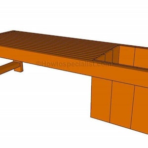 DIY Garden Bench Seat With Planter Plans - Plans for Easy Wooden Bench ...