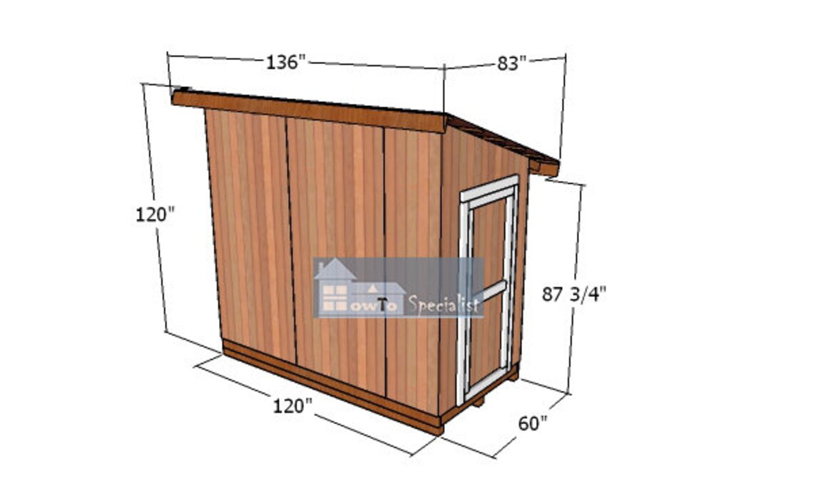 5x10 Garden Shed Plans DIY PDF Download Etsy