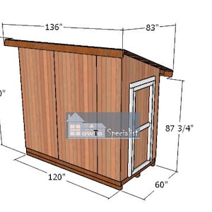 DIY 5x10 Garden Shed Plans - Step by Step Small Shed Plans - PDF Download