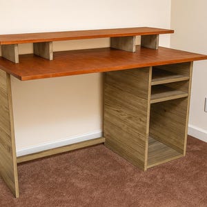 DIY Computer Desk Plans - Step by Step Tutorial - Easy Bedroom Desk Plans - PDF Download