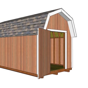 8x16 Gambrel Shed Plans