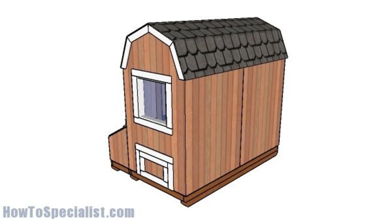 4x8 Barn Chicken Coop with Nesting Boxes DIY Woodworking 