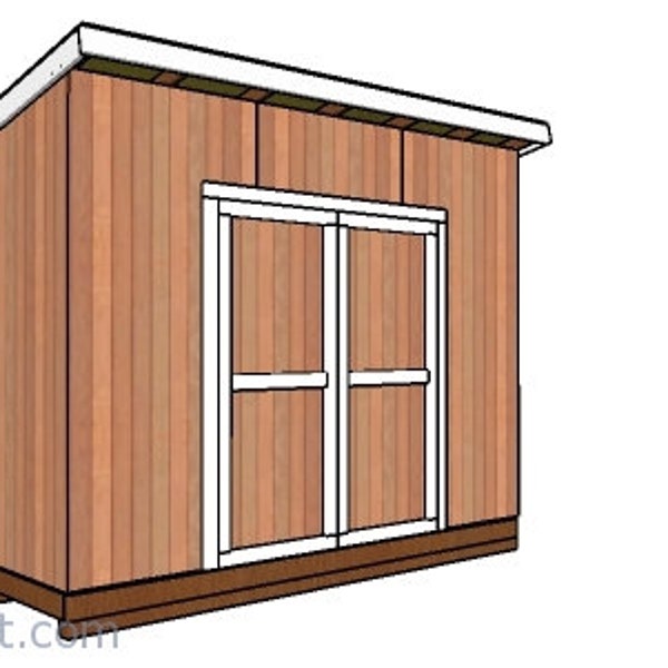 10x12 Garden Lean to Shed - DIY Woodworking Plans