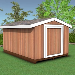 8x12 Short Shed Plans - Gable Shed Plans - PDF Download