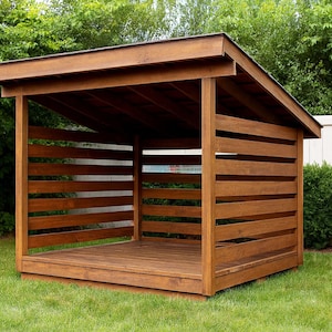 8x8 Firewood Shed Plans (Up to 3 Cords) - Lean-To Wood Storage, DIY Printable - PDF Download