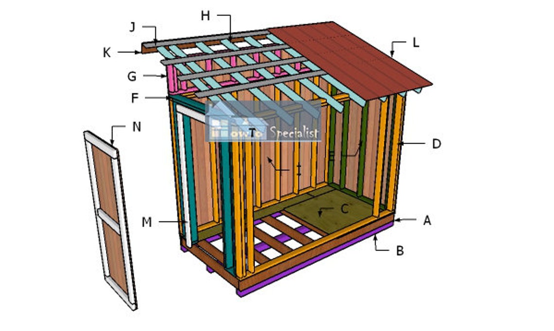 5x10 Garden Shed Plans DIY PDF Download Etsy UK