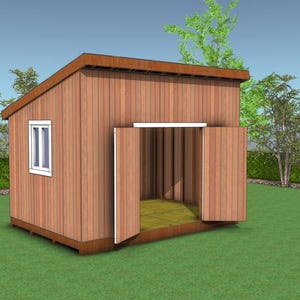 10x14 Lean to Garden Shed Plans