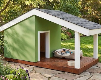 DIY Dog House with Porch Plans - PDF download