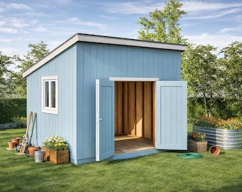 10x14 Lean to Garden Shed Plans