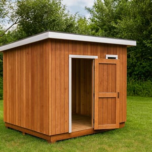 DIY 10x12 Garden Shed with Flat Roof - DIY Woodworking Plans - Modern Garden Shed Plans - PDF Download