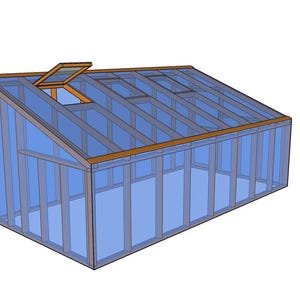 DIY 8x16 Lean to Greenhouse Plans - Attached Greenhouse Plans - Wooden Lean to Greenhouse Plans - PDF Download