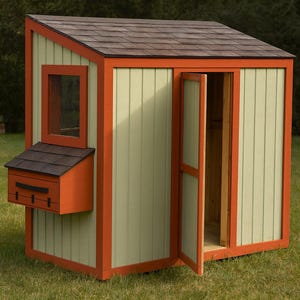 Plans de hangar simples DIY 4 x 8 maigres pour poulailler - Télécharger le PDF