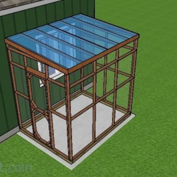 6x8 Lean to Attached Catio Plans