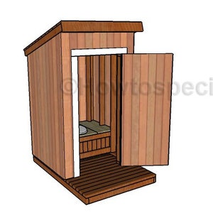 Wooden Outhouse Plans image 1