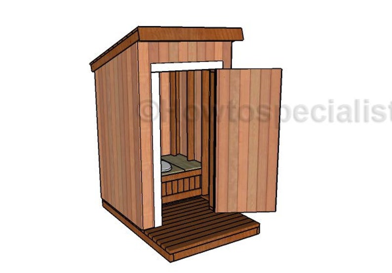 Wooden Outhouse Plans image 1